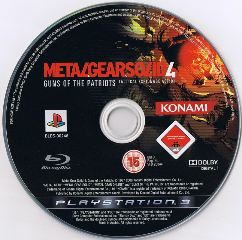 Media for Metal Gear Solid 4: Guns of the Patriots (Limited Edition) (PlayStation 3)