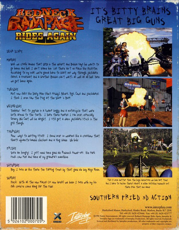Back Cover for Redneck Rampage Rides Again (DOS)