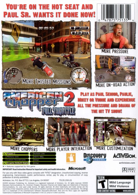 American Chopper 2 Full Throttle cover or packaging material MobyGames