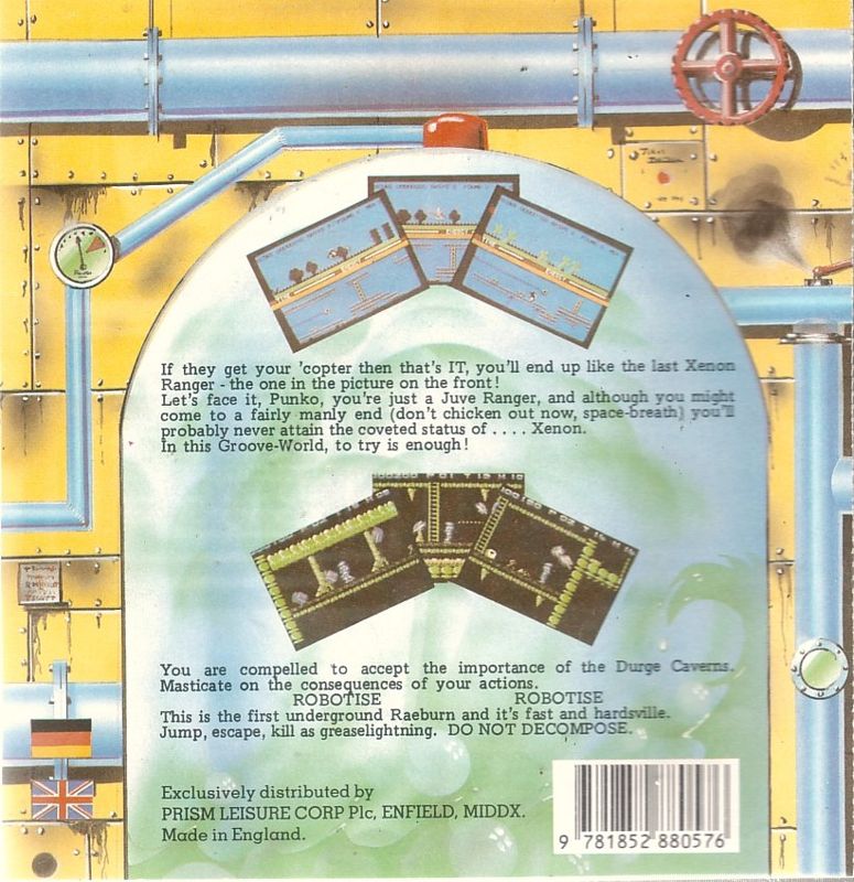 Back Cover for Xenon Ranger + The Enforcer (Commodore 64)