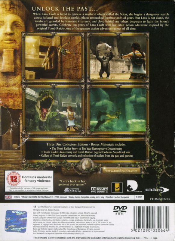 Lara Croft Tomb Raider Anniversary Collectors Edition Cover Or Packaging Material Mobygames 