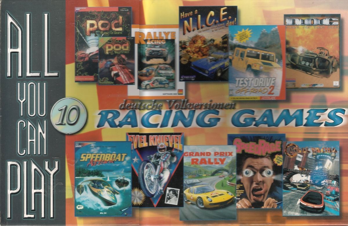 Front Cover for All You Can Play: 10 Racing Games (DOS and Windows)