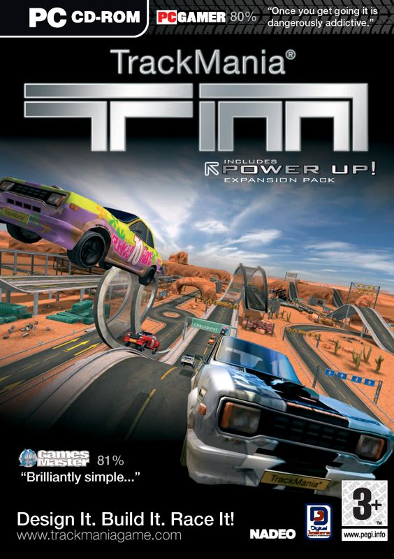 Front Cover for TrackMania Power Up! (Windows) (Promotional cover art released in April 2004)