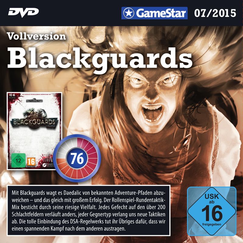 Other for Blackguards (Windows) (GameStar 07/2015 covermount): Electronic cover (Jewel Case - Front)