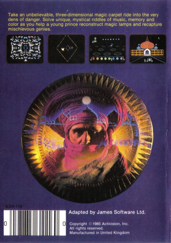 Back Cover for Master of the Lamps (MSX)