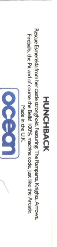 Back Cover for Hunchback (MSX)