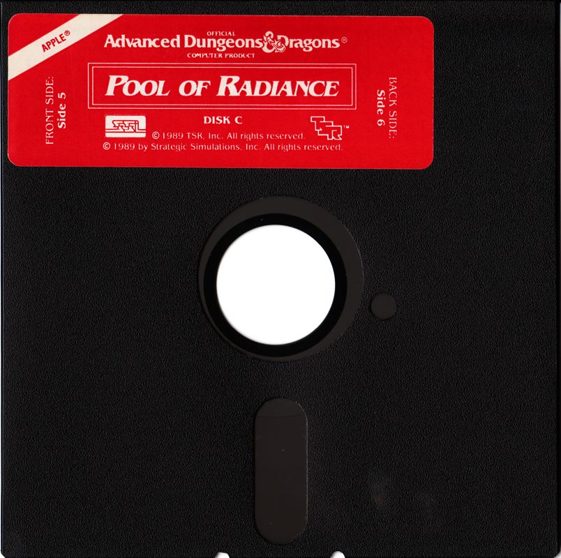 Media for Pool of Radiance (Apple II): Disk C - Side 5 and 6