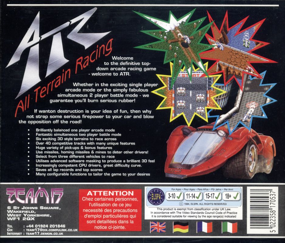 ATR: All Terrain Racing cover or packaging material - MobyGames