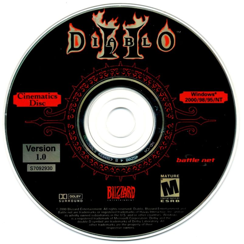 Media for Diablo II (Macintosh and Windows): Cinematics Disc