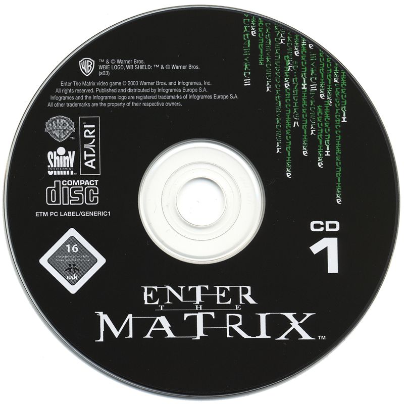 Media for Enter the Matrix (Windows): Disc 1