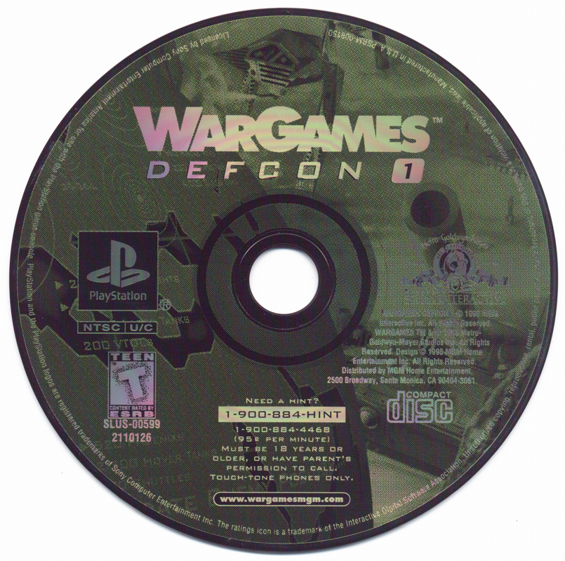 Media for WarGames: DEFCON 1 (PlayStation)