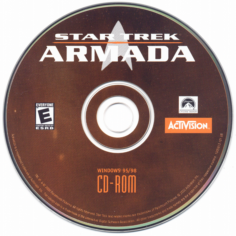 Media for Star Trek: Armada (Windows) (Second release w/o Decipher Card)
