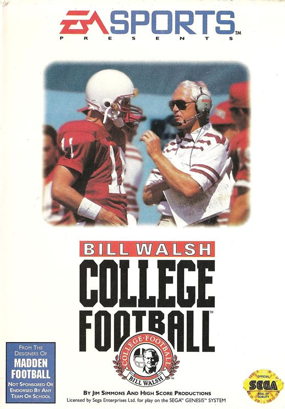 Front Cover for Bill Walsh College Football (Genesis)