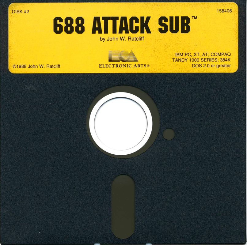 Media for 688 Attack Sub (DOS) (5.25" Floppy Disk version): Disk 2