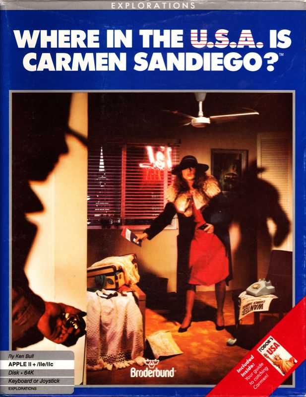 Front Cover for Where in the U.S.A. Is Carmen Sandiego? (Apple II)