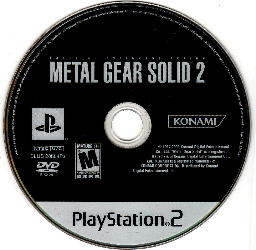 Media for Metal Gear Solid: The Essential Collection (PlayStation and PlayStation 2): Metal Gear Solid 2 disc