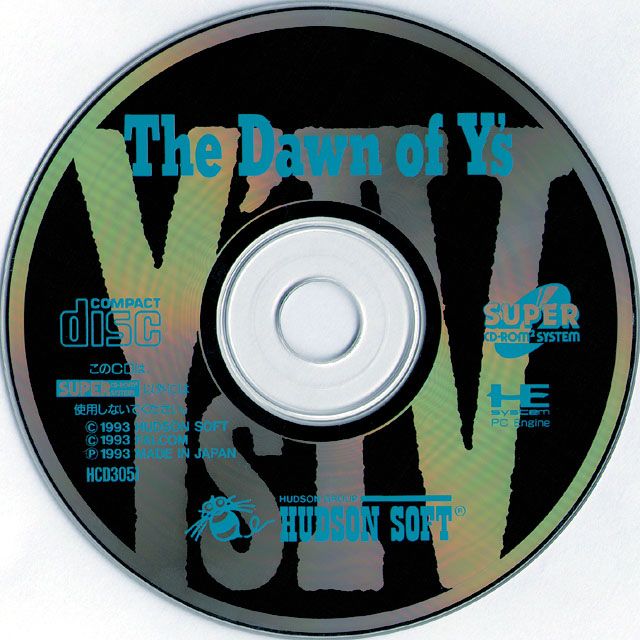 Media for Ys IV: The Dawn of Ys (TurboGrafx CD)