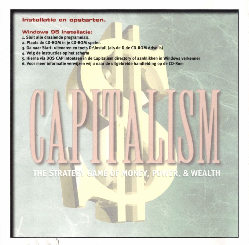 Inside Cover for Capitalism (DOS) (Best Buys release): Left