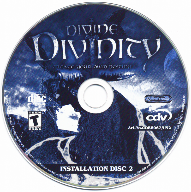 Media for Divine Divinity (Windows) (Budget release): Installation Disc 2