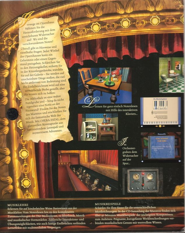 Inside Cover for Opera Fatal (Macintosh and Windows 3.x): Left Flap