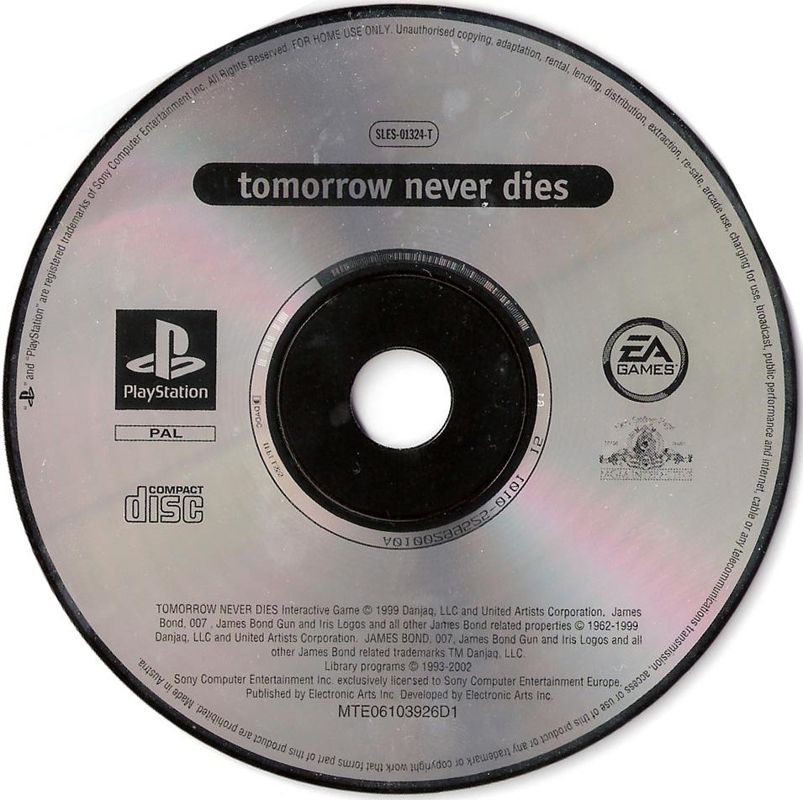 Media for 2 Games: 007: Tomorrow Never Dies / 007: The World is Not Enough (PlayStation)