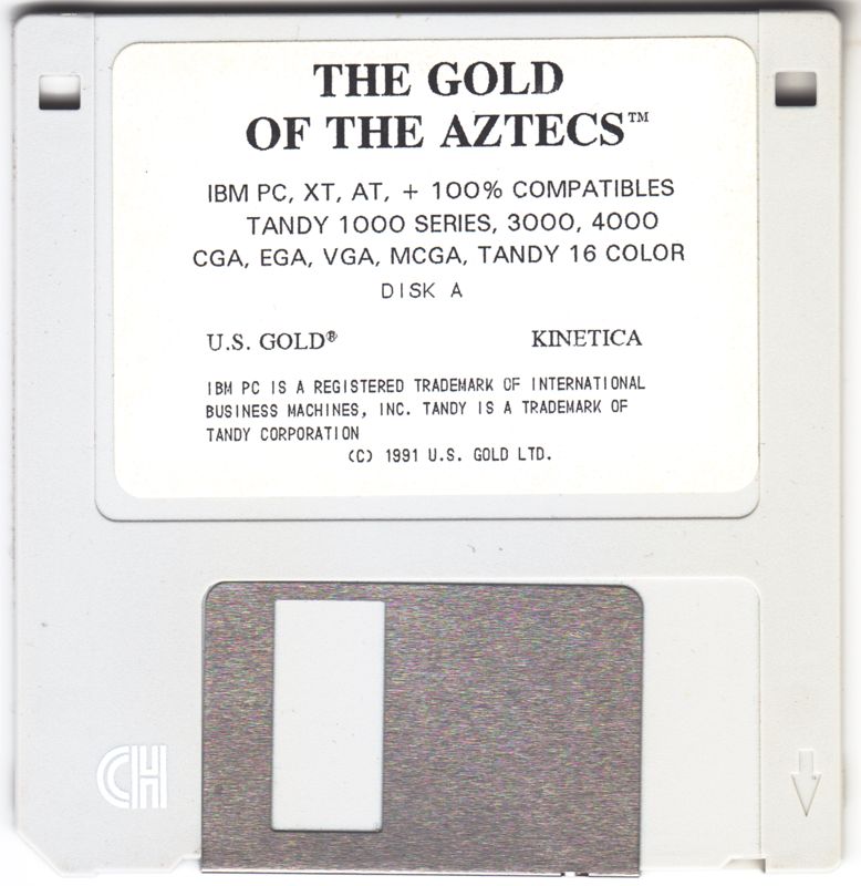 Media for The Gold of the Aztecs (DOS): Disk 1/2