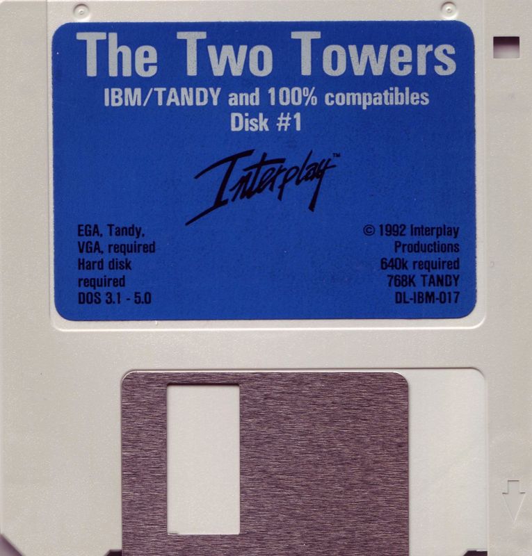 Media for J.R.R. Tolkien's The Lord of the Rings, Vol. II: The Two Towers (DOS): 3.5" Disk 1