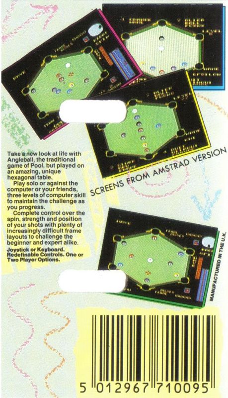 Back Cover for Angle Ball (MSX)
