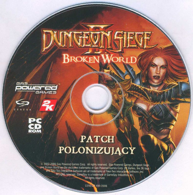 Media for Dungeon Siege II: Broken World (Windows): Patch PL Disc