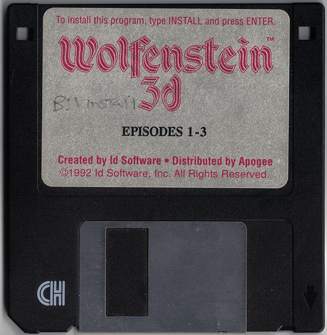 Media for Wolfenstein 3D (DOS) (Original Mail Order): Extremely rare "Episodes 1-3" v1.2 mail order diskette