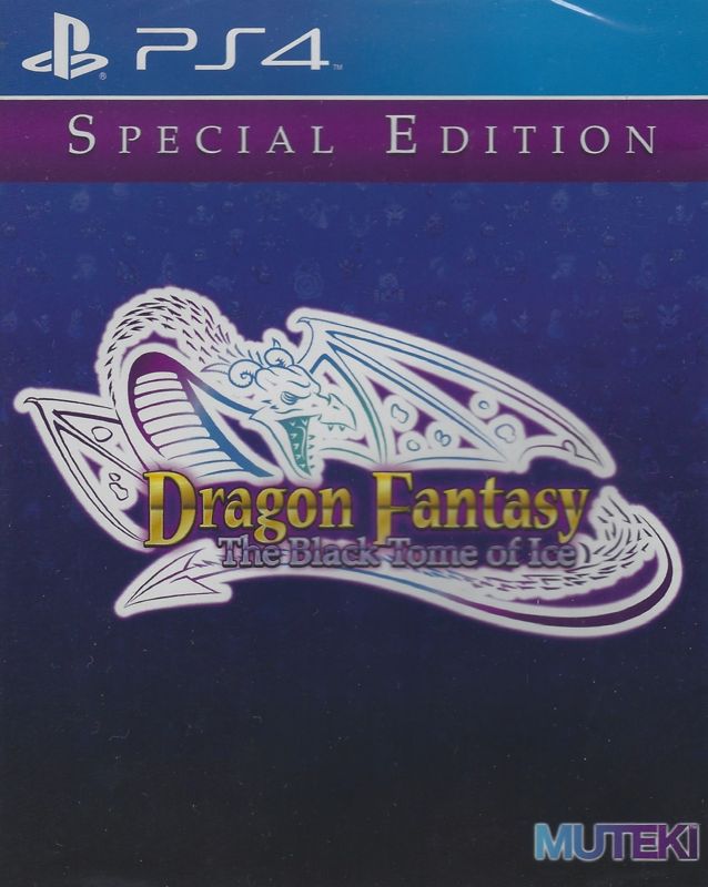 Front Cover for Dragon Fantasy: The Black Tome of Ice (PlayStation 4) (Limited Run Games release)