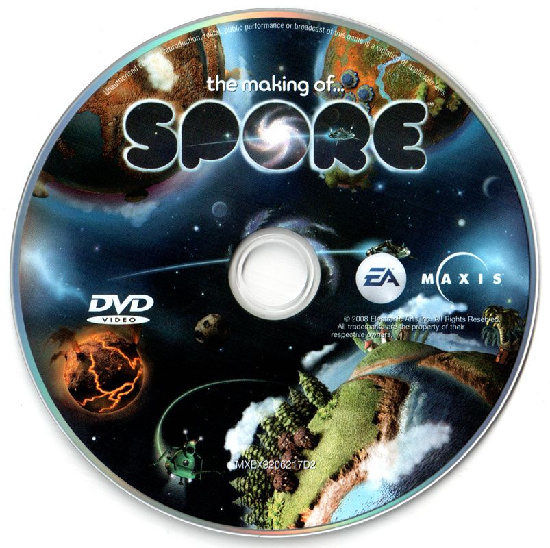 Extras for Spore (Galactic Edition) (Macintosh and Windows): Making of Spore Disc