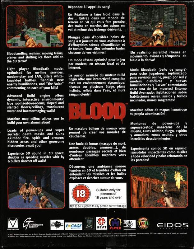 Back Cover for Blood (DOS)