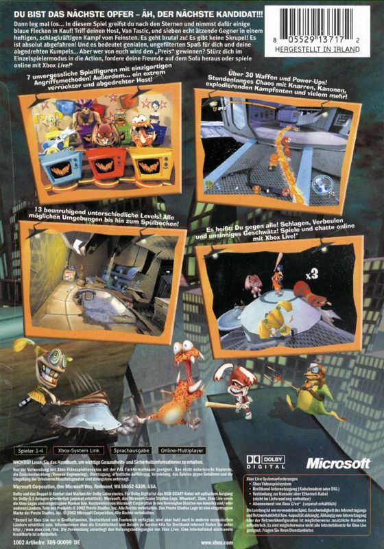 Back Cover for Whacked! (Xbox)