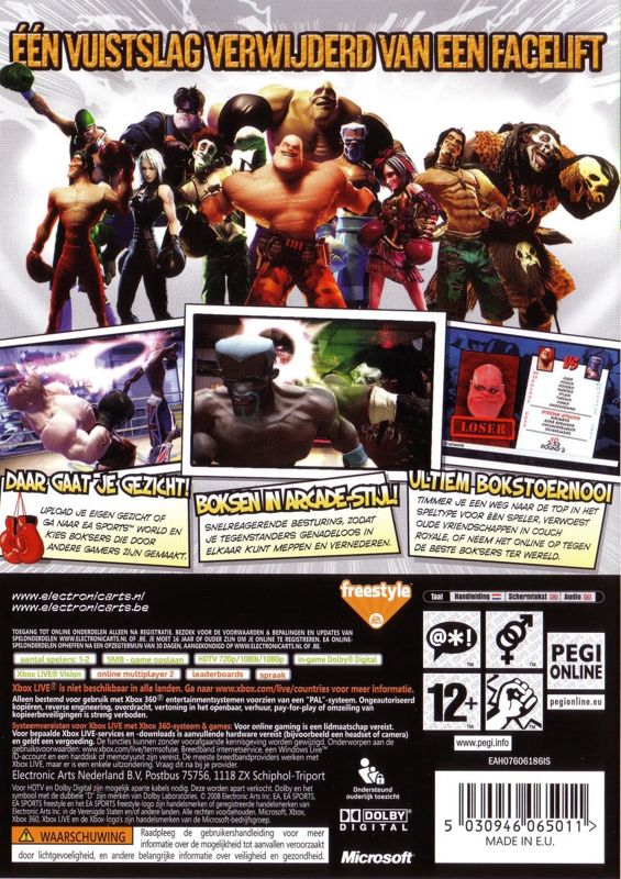 Back Cover for Facebreaker (Xbox 360)