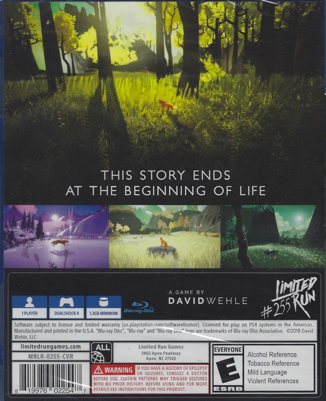 Back Cover for The First Tree (PlayStation 4) (Limited Run Games release)
