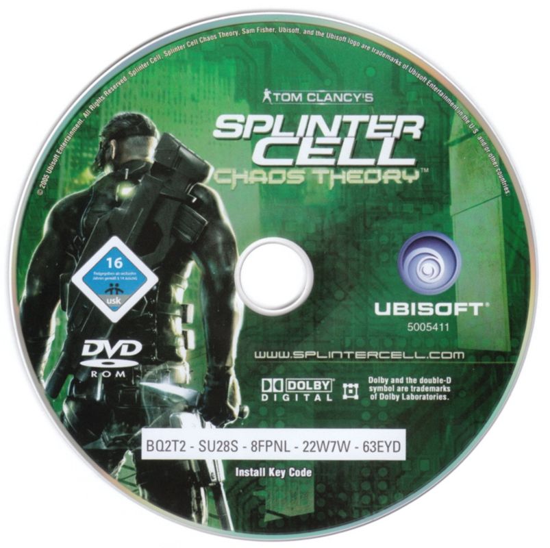 Media for Tom Clancy's Splinter Cell Trilogy (Windows) (Ubisoft eXclusive release): <i>Tom Clancy's Splinter Cell: Chaos Theory</i> disc