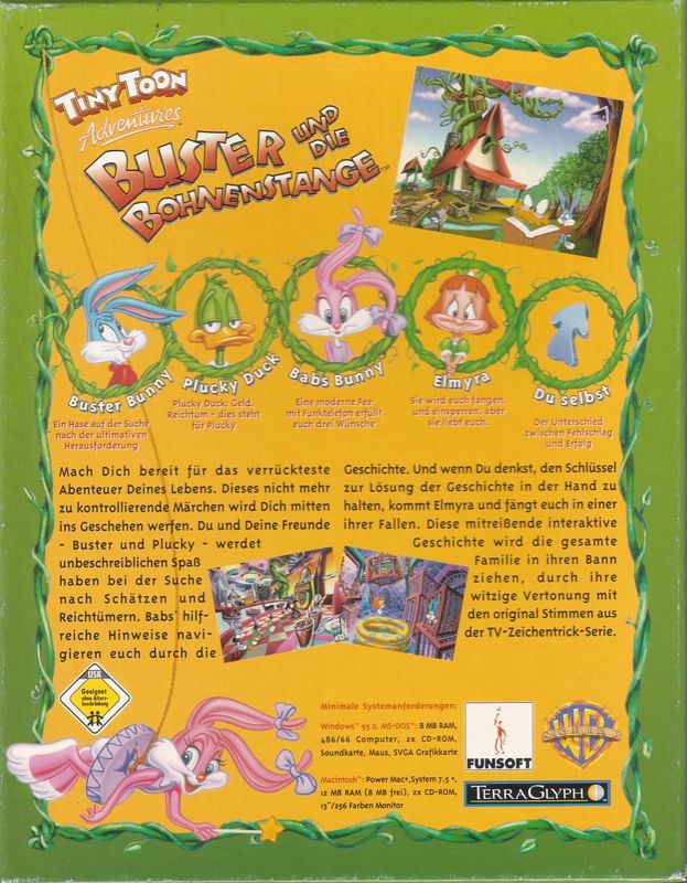 Back Cover for Tiny Toon Adventures: Buster and the Beanstalk (Windows)