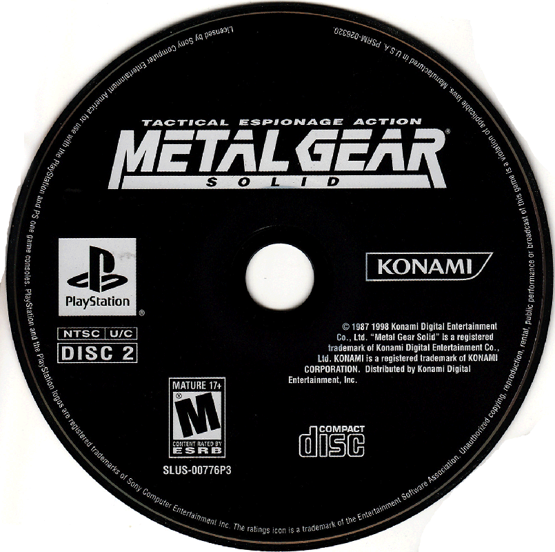 Media for Metal Gear Solid: The Essential Collection (PlayStation and PlayStation 2): Metal Gear Solid - Disc 2/2