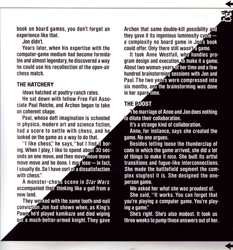 Other for Archon: The Light and the Dark (PC Booter): Inside - Right