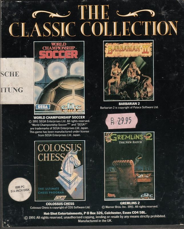 Front Cover for The Classic Collection (DOS)