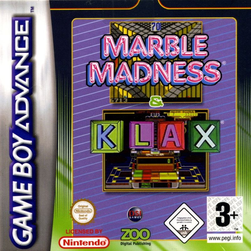Front Cover for Marble Madness / Klax (Game Boy Advance)