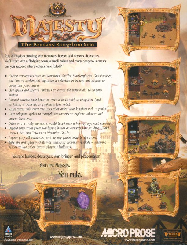 Back Cover for Majesty: The Fantasy Kingdom Sim (Windows)