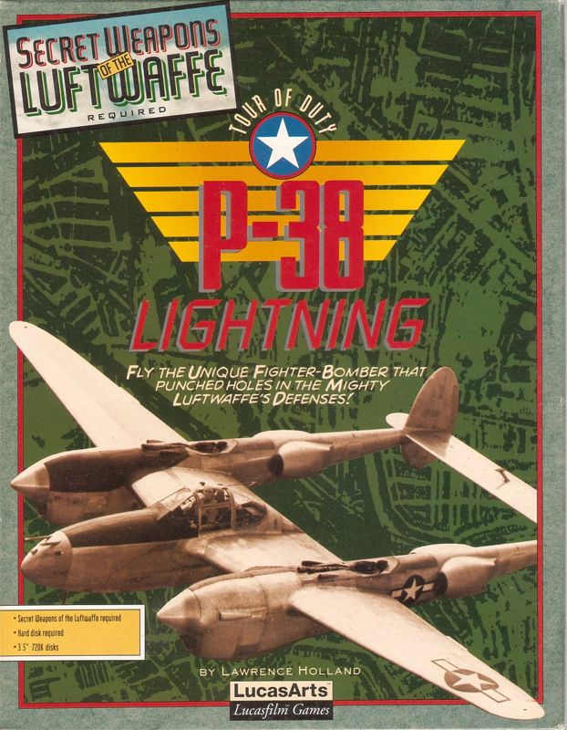 Front Cover for P-38 Lightning Tour of Duty (DOS) (3.5" Disk release)