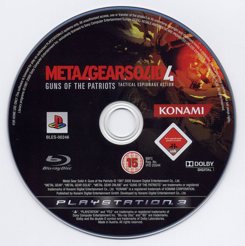 Media for Metal Gear Solid 4: Guns of the Patriots (PlayStation 3)