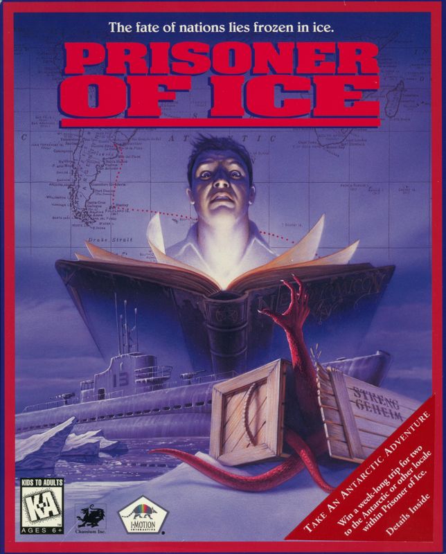 Front Cover for Prisoner of Ice (DOS): W/ campaign sticker