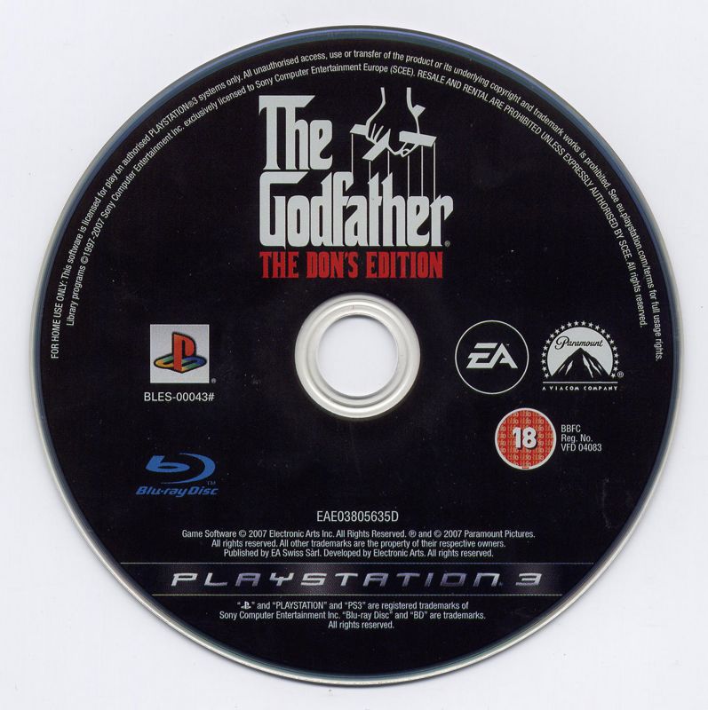 Media for The Godfather: Blackhand Edition (PlayStation 3) (General European release)