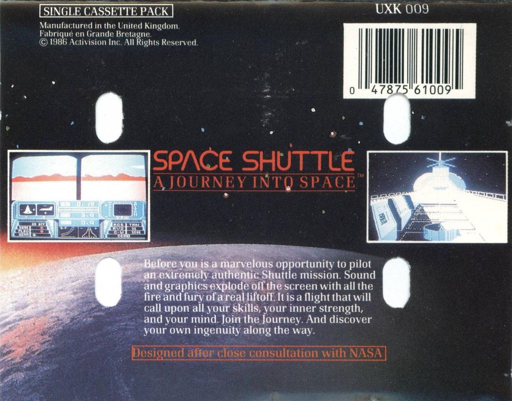 Back Cover for Space Shuttle: A Journey into Space (MSX)