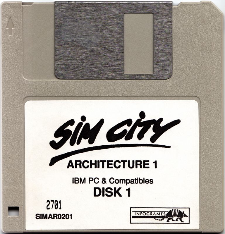 Media for SimCity De Luxe (DOS): Architecture 1 - Disk 1