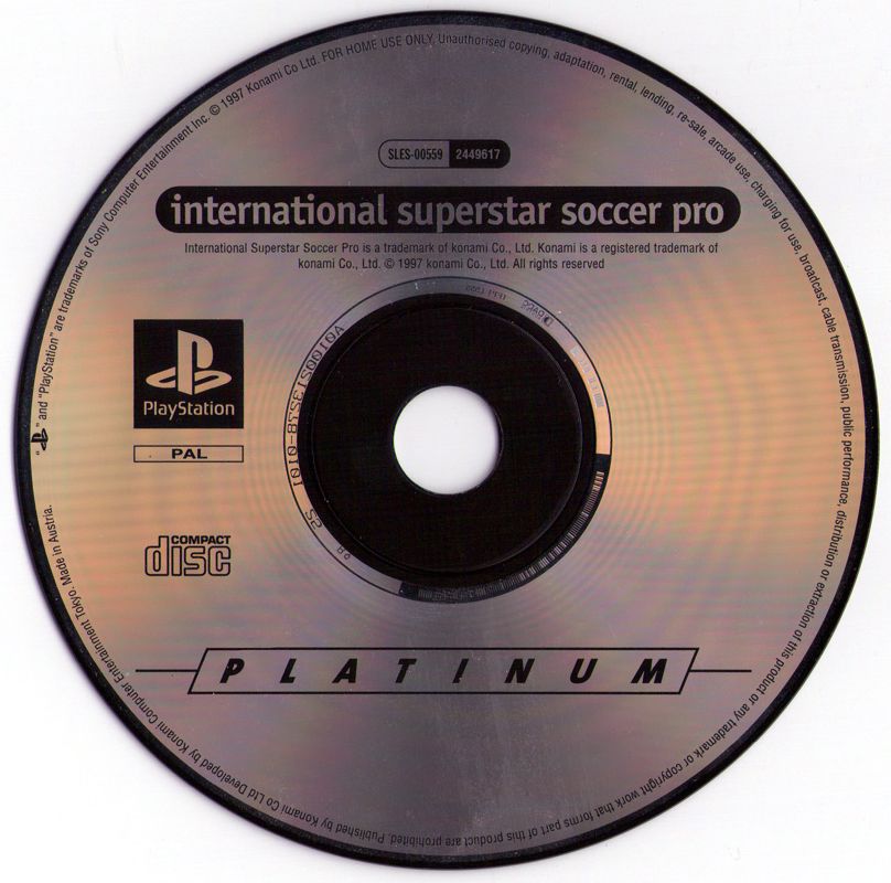 Media for Goal Storm '97 (PlayStation) (Platinum release)